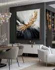 Gold Leaf Abstract Painting - Brand New - 2