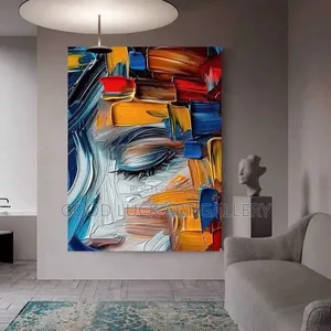Abstract Textured Palette Knife Oil Painting