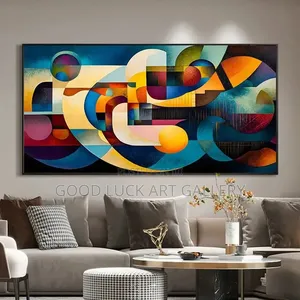 Large Abstract Geometric Canvas Wall Art