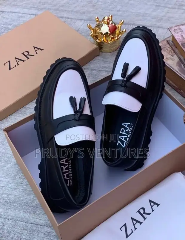 Takalmi Na Asali Na Zara Baki da Fari Mai Kyau ga Maza - 1