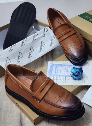 Men's Clarks Single Sole Leather Loafers