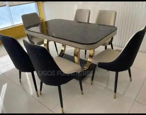 Brand New 6-Seater Dining Table with Marble Top - 1