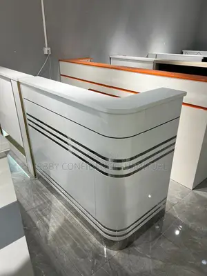 White Receptionist Desk - 4ft Size