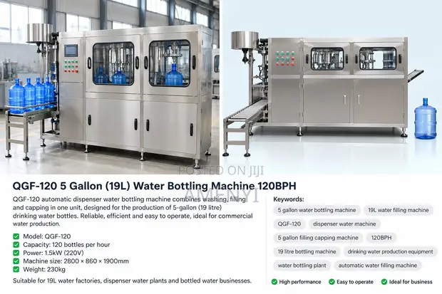 QGF-120 5 Gallon Water Filling Machine (120 BPH) - 1
