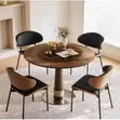 Home Interiors Modern Round Dining Table tare da 4 Chairs - 2