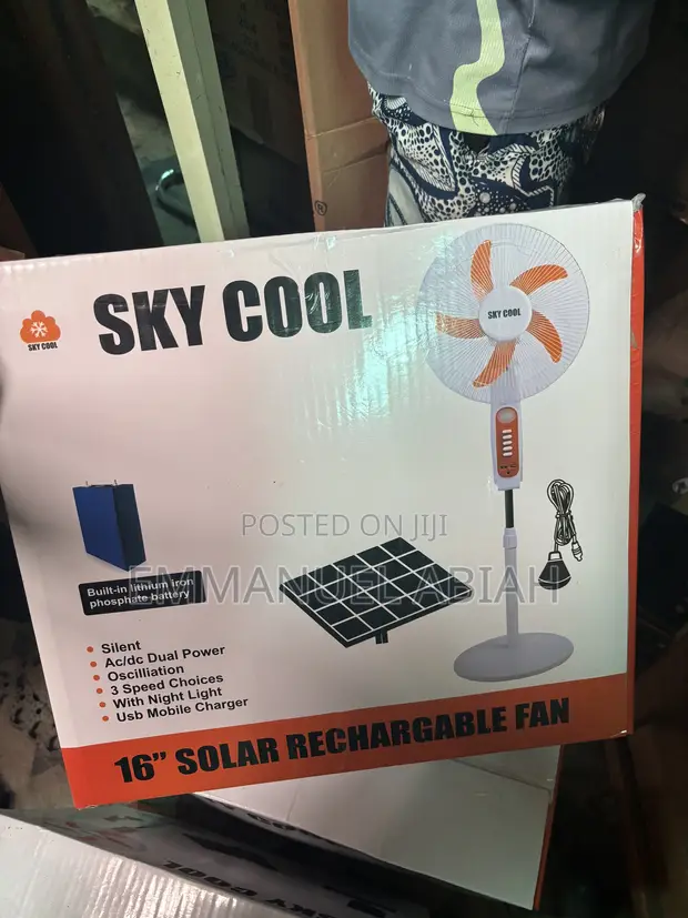 Sky Cool Solar Rechargeable Fan - 1