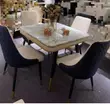 Home Interiors Marble Dining Table with 4 Chairs - 3