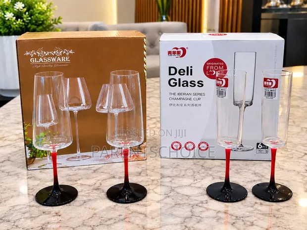 Champagne Flute Glasses - 6 Piece Set - 1