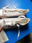 Beautiful Cream Canvas Sneakers - Low Cut Neck - 4