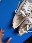 Beautiful Cream Canvas Sneakers - Low Cut Neck - 5