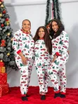 White Tree Family Christmas Pyjamas (Yara har zuwa Girman Manya 3XL) - 4