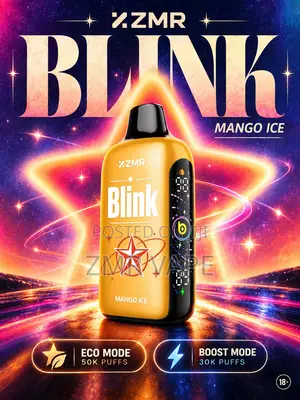 ZMR Blink Mango Ice Rechargeable Disposable Vape - 50,000 Puffs