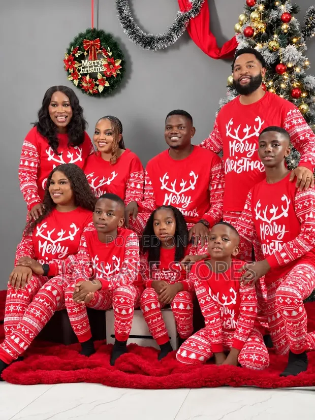 Red Deer Family Christmas Pyjamas - 1