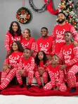 Red Deer Family Christmas Pyjamas - 1