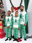 Green Tree Family Christmas Pyjamas - 2