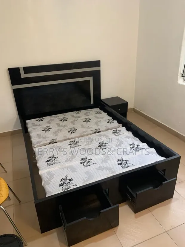 Home Interiors 4.5x6 Bed Frame with Drawers - 1