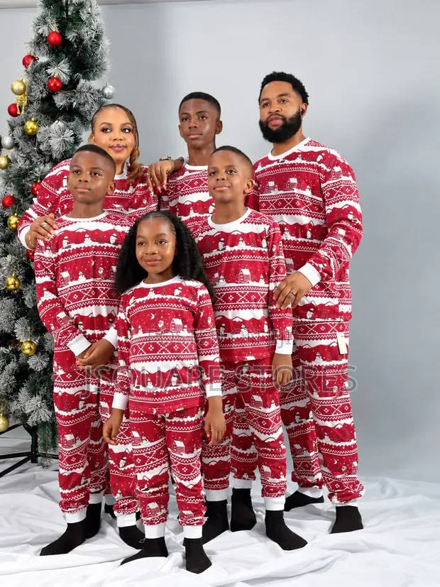 Wine Snowflake Family Christmas Pyjamas - 1