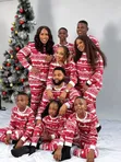 Wine Snowflake Family Christmas Pyjamas - 2
