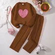 The Children's Place Girls Heart Sweatshirt & Pants Set (Pink) - 1