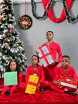 Plain Red Family Christmas Pyjamas (1 Wata - 3XL) - 4