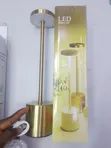 Rechargeable Gold Cylindrical LED Table Lamp - 1