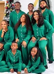 Plain Green Family Christmas Pyjamas - 4