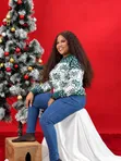 Green Family Christmas Sweater/Cardigan - 5