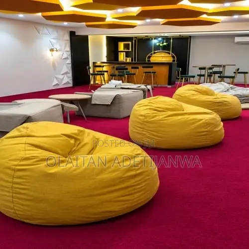 Adjustable Comfy Beanbag Lounger with Removable Covers - 1