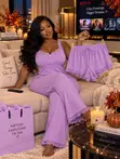 3-in-1 Serene Lace-Trim Lounge Set - 1