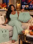 3-in-1 Serene Lace-Trim Lounge Set - 3