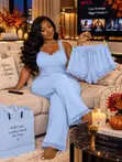 3-in-1 Serene Lace-Trim Lounge Set - 4