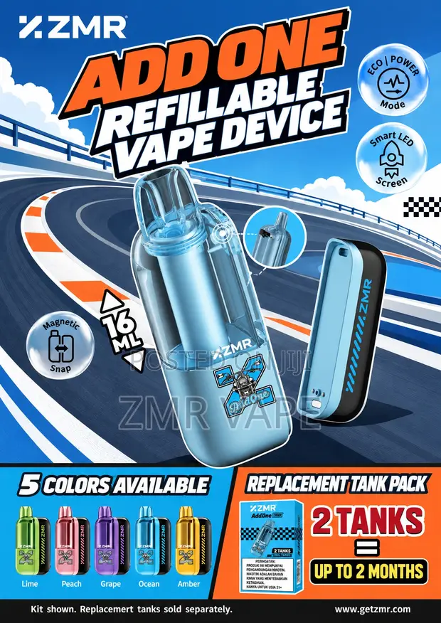 ZMR ADDONE Blue Refillable Device - 1