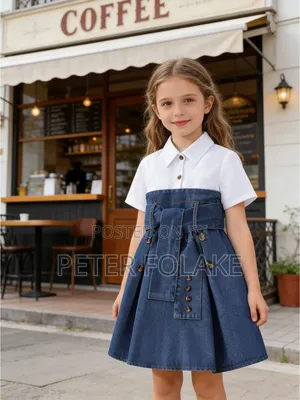 The Children's Place Girls' Fashionable Denim Splicing Dress