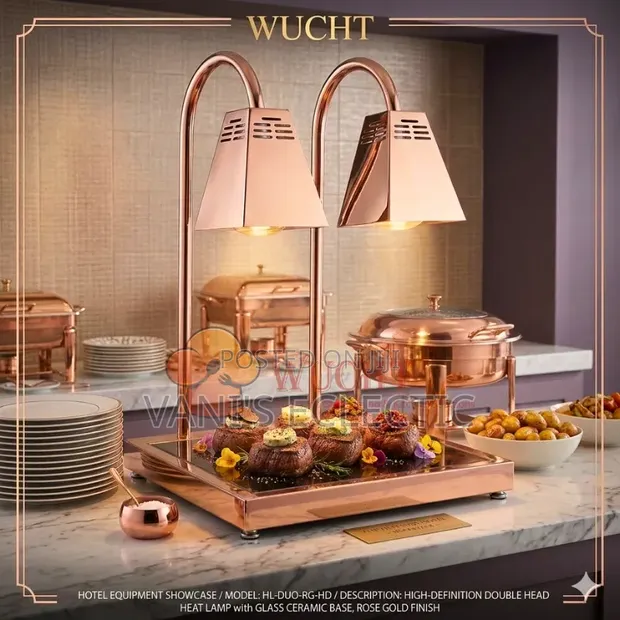 Luxury Double Head Food Warmer Lamp & Heating Station - 1