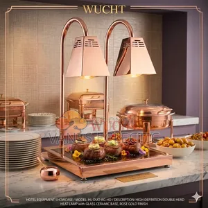 Luxury Double Head Food Warmer Lamp & Heating Station