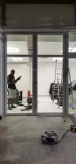 EBM Swing Door - White Aluminum - 2