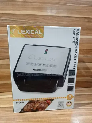 Lexical 3-in-1 Sandwich Maker and Grill (LSM-2537)