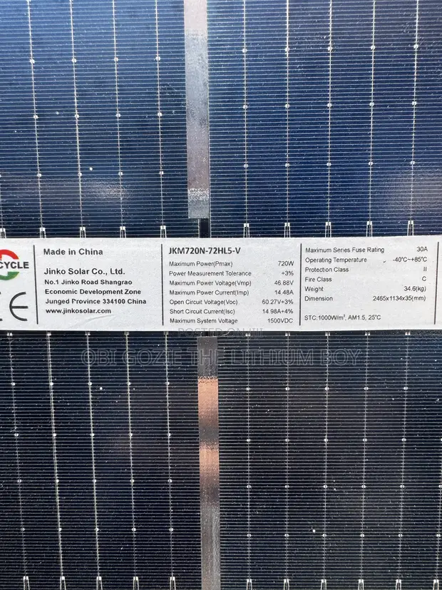 720W Jinko Bifacial Solar Panel - 1