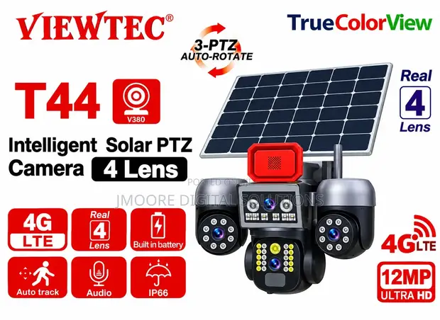 Brand New 4G PTZ Solar CCTV Camera 360° - 1