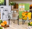 2.5L Glass Beverage Dispenser with Metal Stand - 2