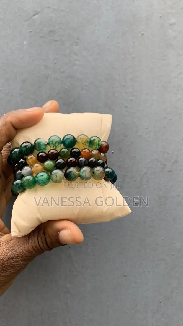 Luxury Beaded Bracelet Set - Green - 1