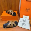 Hermes Kazimir Sandal - Black Rubber Sole - 5