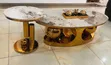 Imported Centre Table and Stool - Gold - 1