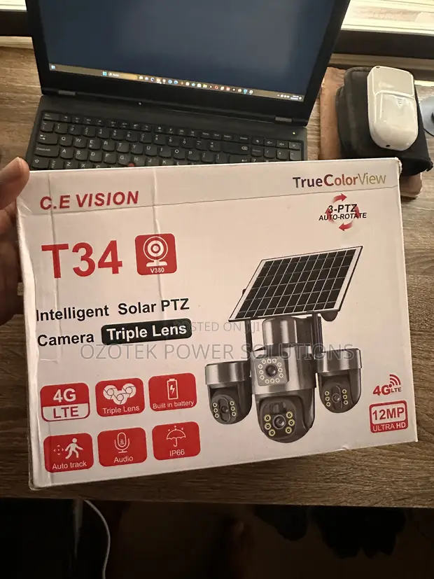 3 Lens PTZ Security Camera T34 - 1