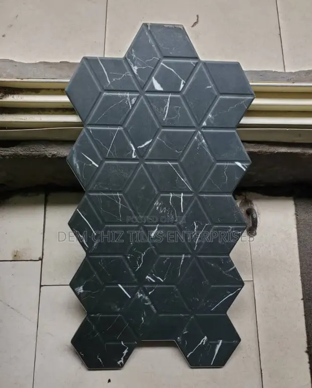 Small Hexagon Tiles - Glossy Porcelain - 1