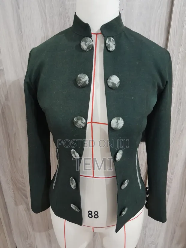 Trendy Fully Lined Open Jacket for Ladies - Mandarin Collar - 1
