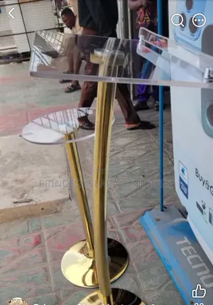 High Quality Gold Acrylic Unbreakable Church Pulpit