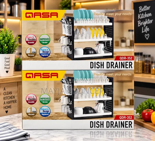 QASA 3-Tier Rustless Dish Drainer Rack - 1