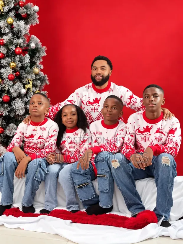 Red Family Christmas Sweater - 1