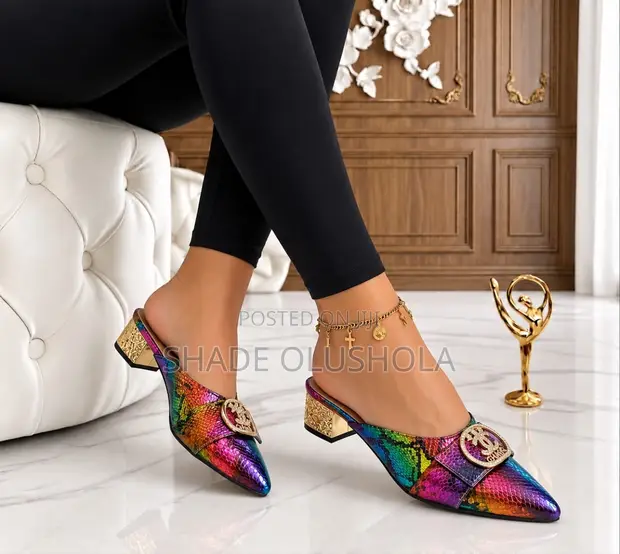 New Animal Colour Print Half Shoes - Women's - 1